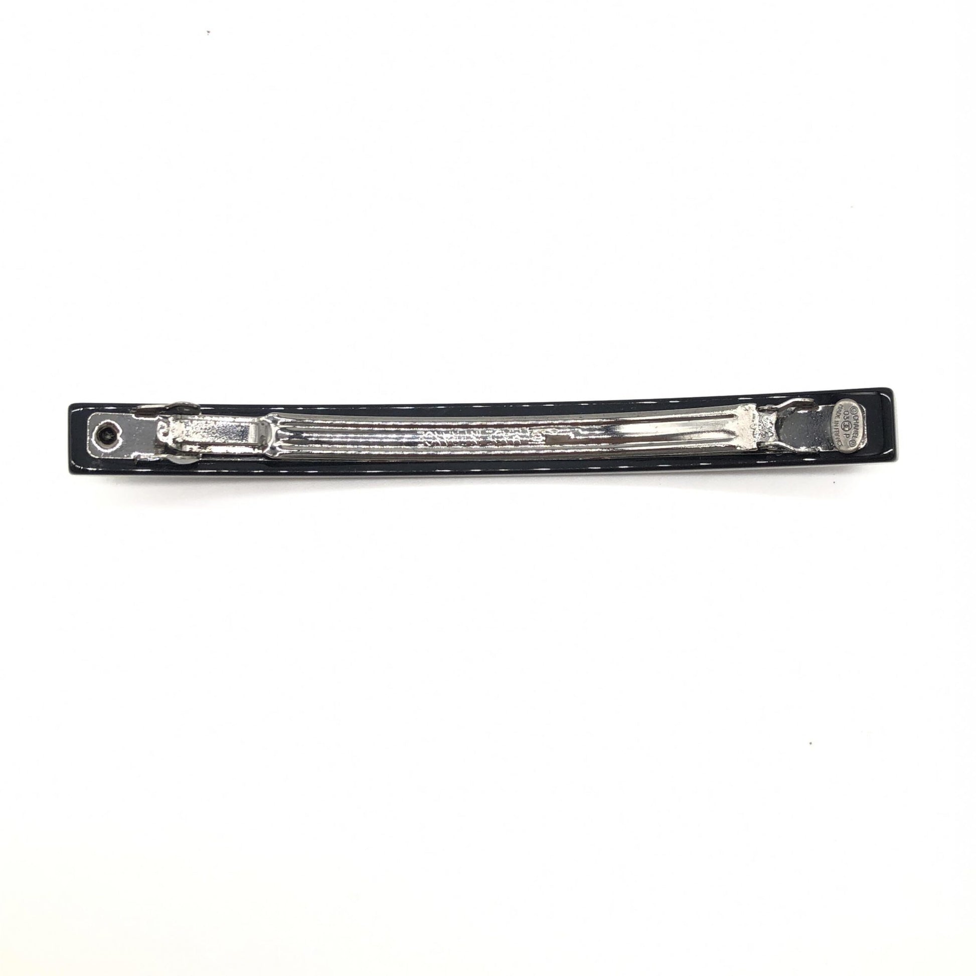Chanel Preloved Baretta Hair Clip - Timeless Elegance in Black