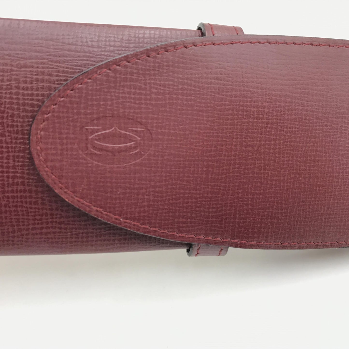 Cartier Must Line Preloved Sunglasses Leather Case in Exquisite Red Leather