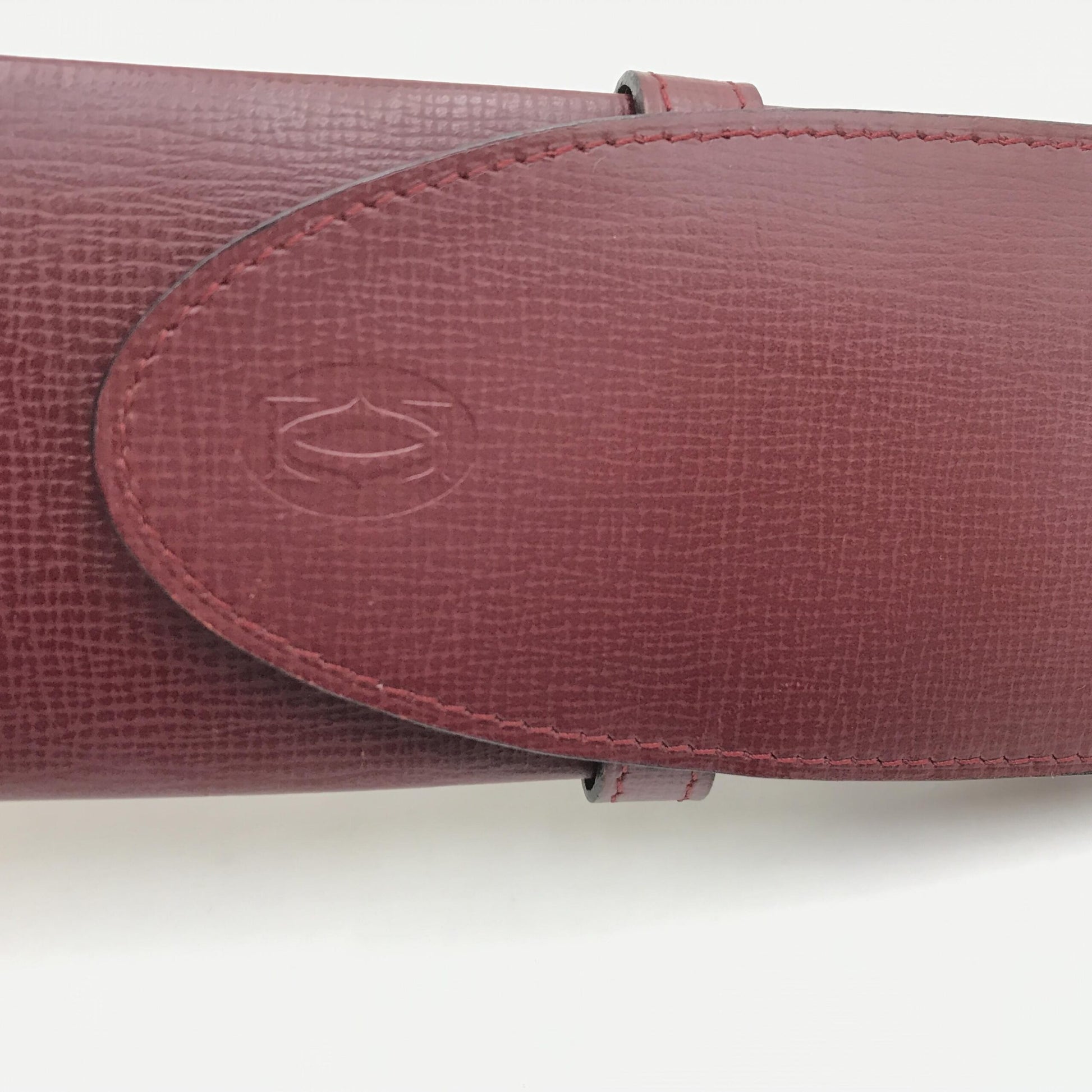 Cartier Must Line Preloved Sunglasses Leather Case in Exquisite Red Leather