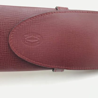 Cartier Must Line Preloved Sunglasses Leather Case in Exquisite Red Leather