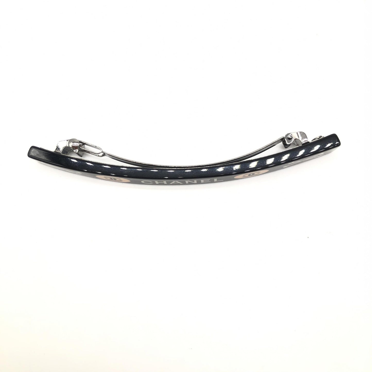 Chanel Preloved Baretta Hair Clip - Timeless Elegance in Black