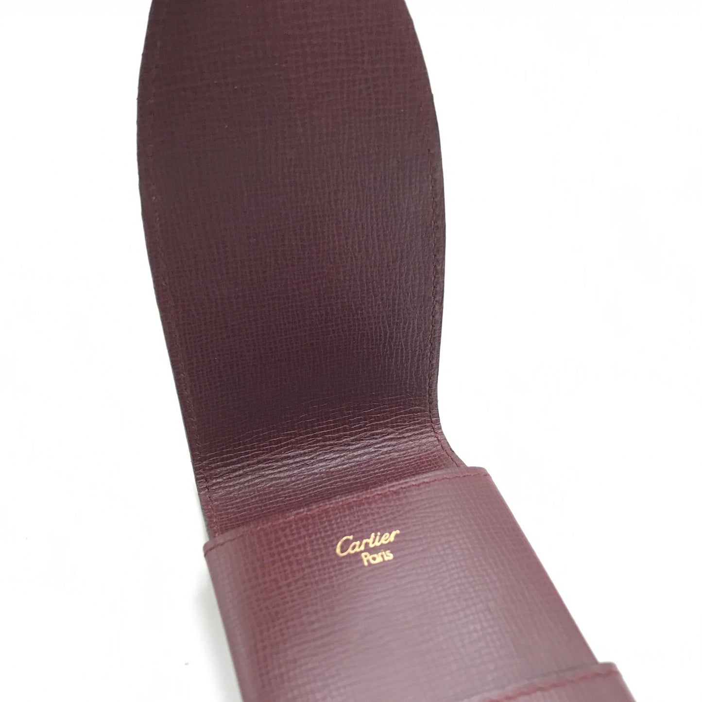 Cartier Must Line Preloved Sunglasses Leather Case in Exquisite Red Leather