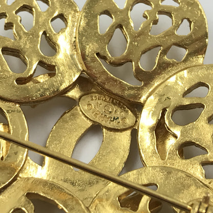 Chanel Preloved Costume Jewelry Vintage Brooch - Coco Medallion in Pristine Condition