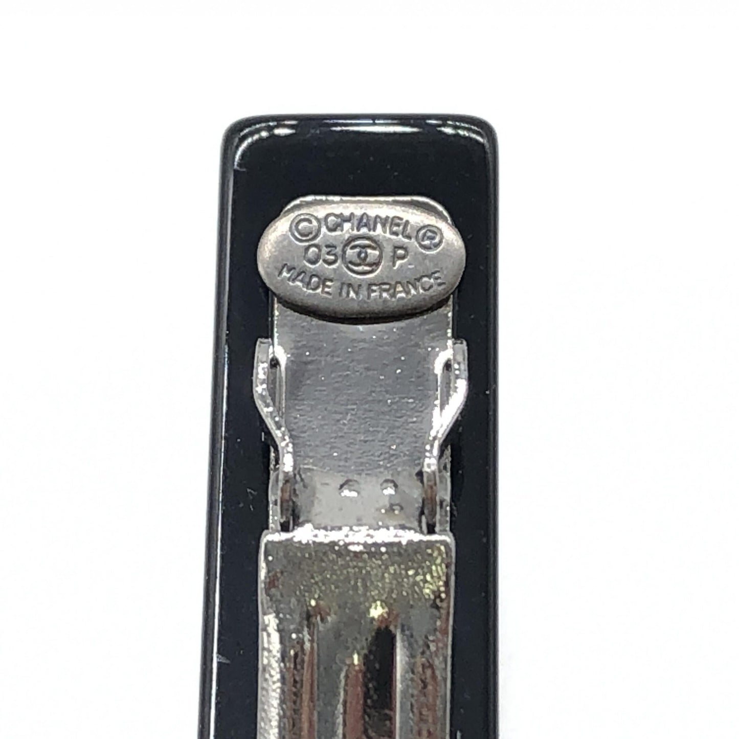 Chanel Preloved Baretta Hair Clip - Timeless Elegance in Black