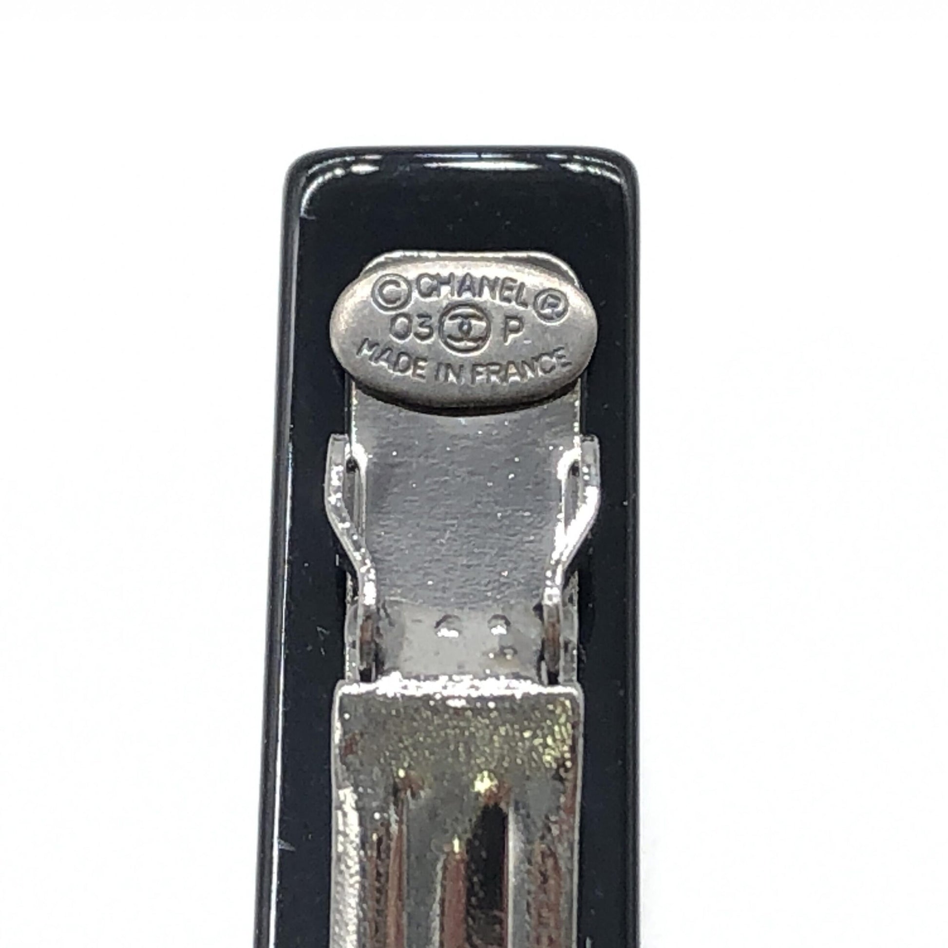 Chanel Preloved Baretta Hair Clip - Timeless Elegance in Black