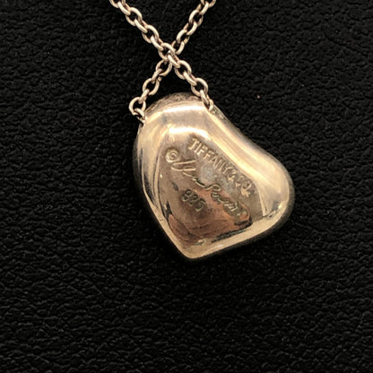 Tiffany & Co. Preloved Sterling Silver 925 Full Heart Necklace - Elegance Redefined