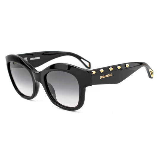 Zadig & Voltaire Women’s Black Acetate Sunglasses – 52mm