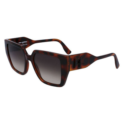Karl Lagerfeld Women’s Brown Injected Sunglasses – 52mm