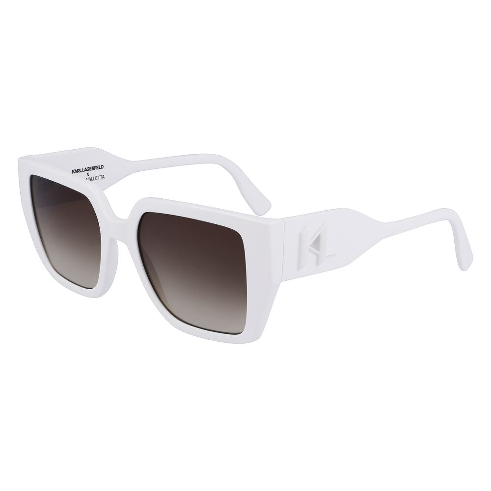 Karl Lagerfeld Women's Injected Sunglasses – White, 52mm