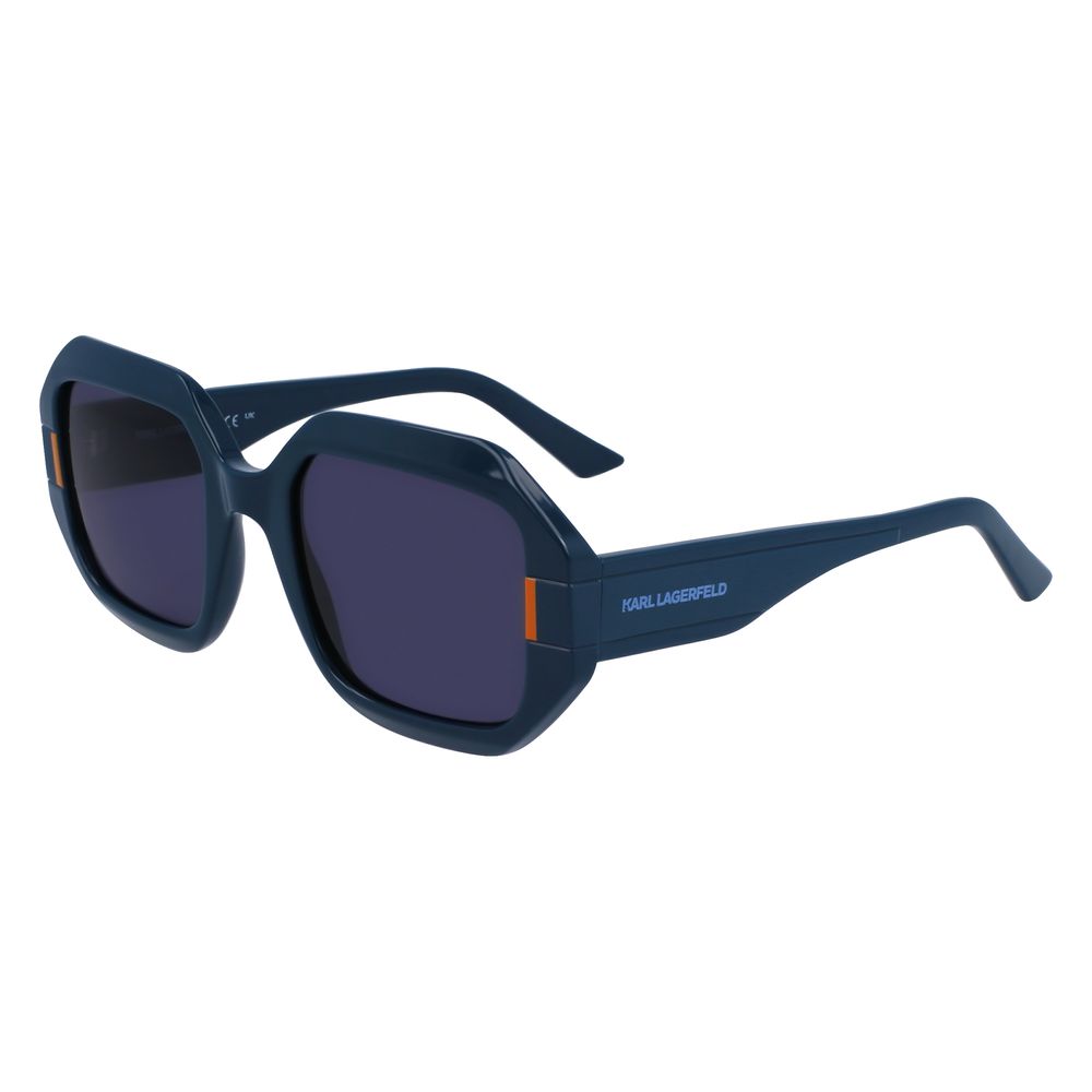 Karl Lagerfeld Women's Blue Injected Sunglasses – 53mm