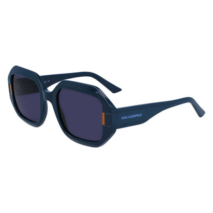 Karl Lagerfeld Women's Blue Injected Sunglasses – 53mm