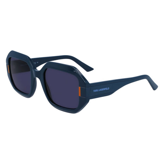 Karl Lagerfeld Women's Blue Injected Sunglasses – 53mm