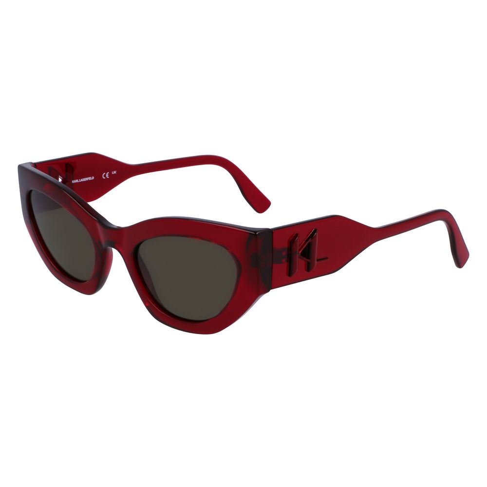 Karl Lagerfeld Women’s Multicolor Injected Sunglasses – Red, 52mm