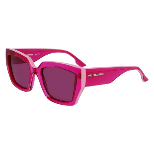 Karl Lagerfeld Women’s Multicolor Injected Sunglasses – Pink, 53mm