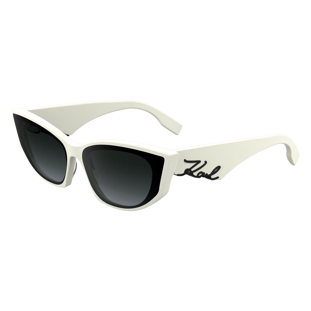 Karl Lagerfeld Women's White Acetate Sunglasses – 64mm