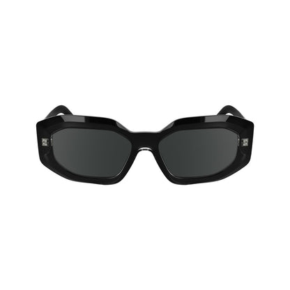 Karl Lagerfeld Women's Black Injected Sunglasses – 53mm
