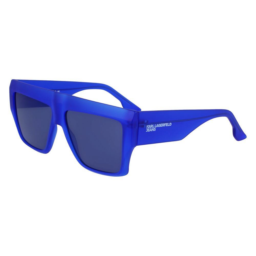 Karl Lagerfeld Unisex Blue Injected Sunglasses – 57mm