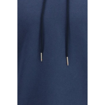 Thom Browne Blue Cotton Sweatshirt - Long Sleeve Hoodie Pullover