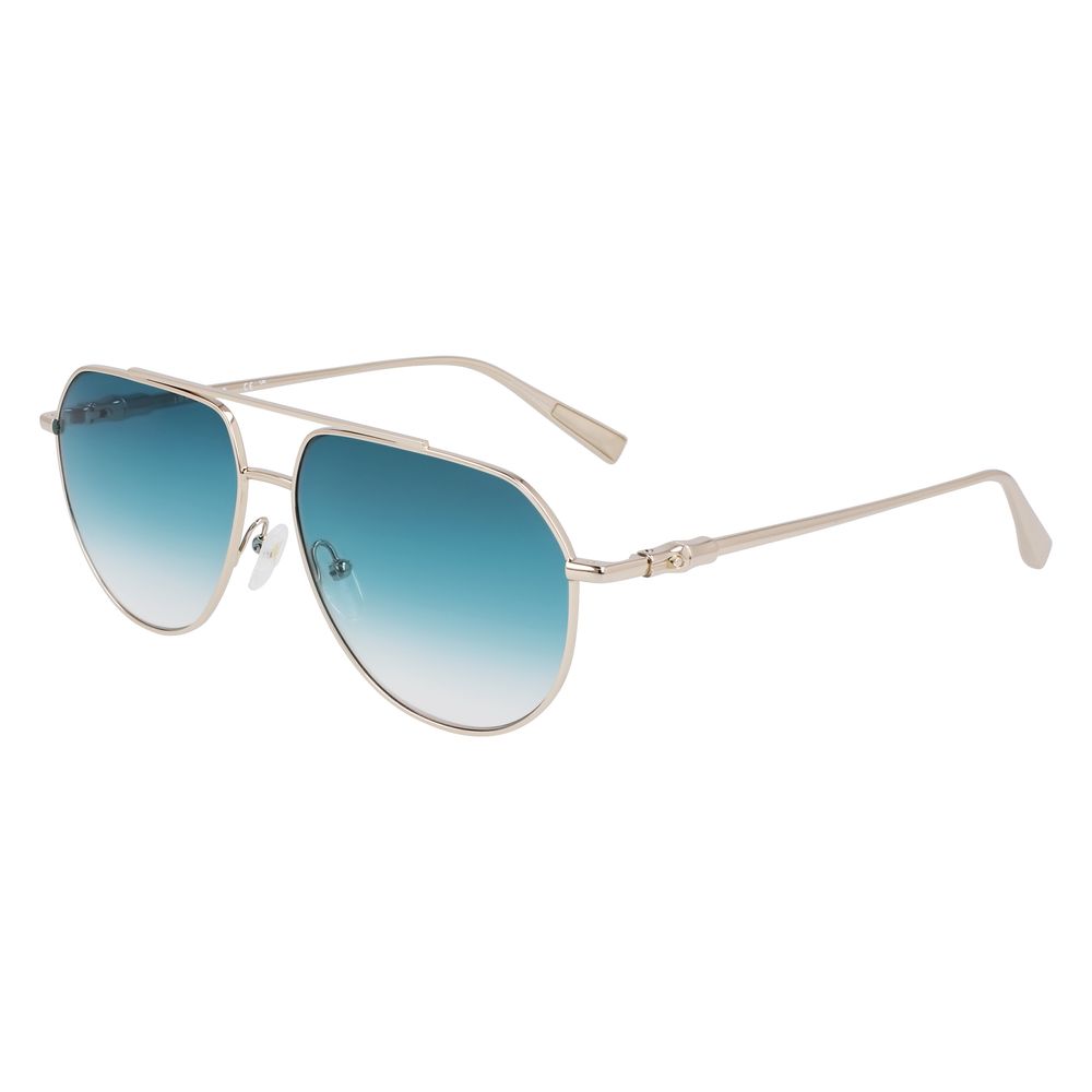 Longchamp Women’s Gold Metal Sunglasses – 57mm with UV Protection