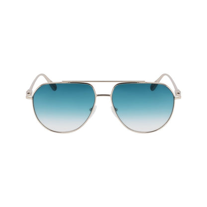Longchamp Women’s Gold Metal Sunglasses – 57mm with UV Protection