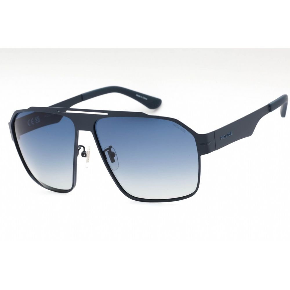 Police Blue Metal Sunglasses – Polarized, 63mm
