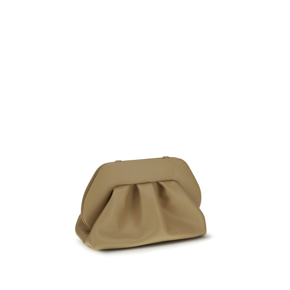 THEMOIRè Beige Vegan Leather Bios Clutch Bag
