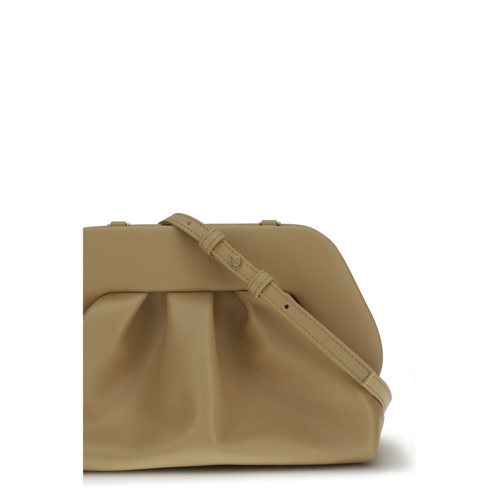 THEMOIRè Beige Vegan Leather Bios Clutch Bag