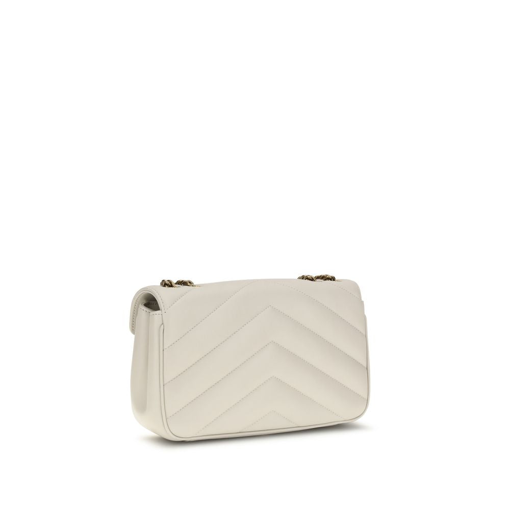 Saint Laurent Cream Lamb LouLou Shoulder Bag
