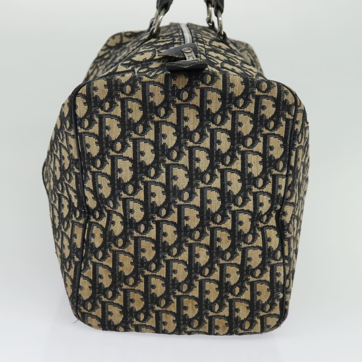 Pre-Loved Vintage Dior Trotter Boston Bowling Bag | Navy Canvas