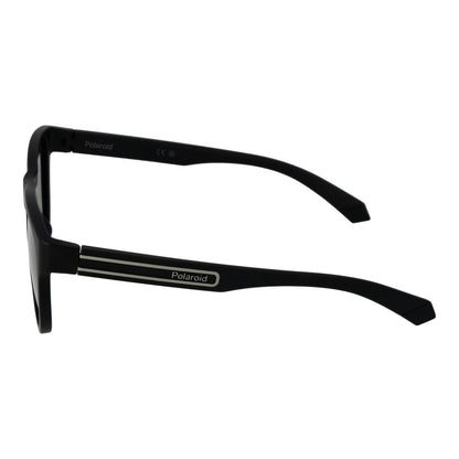 Polaroid Unisex Round Sunglasses – Black Full-Rim, 56mm