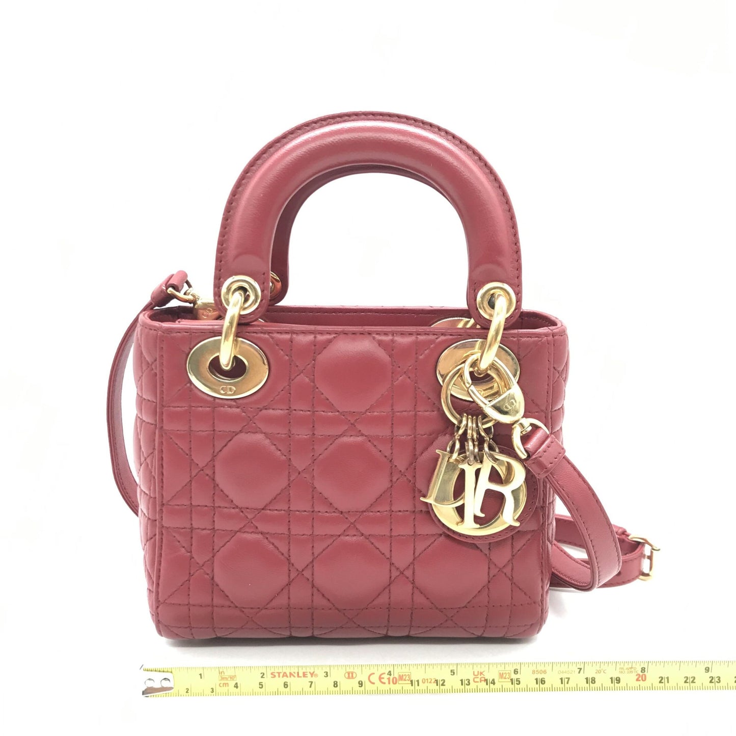 Christian Dior Mini Lady Dior Handbag In Pink - Preloved