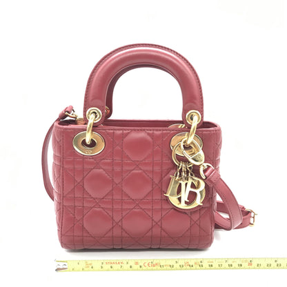 Christian Dior Mini Lady Dior Handbag In Pink - Preloved