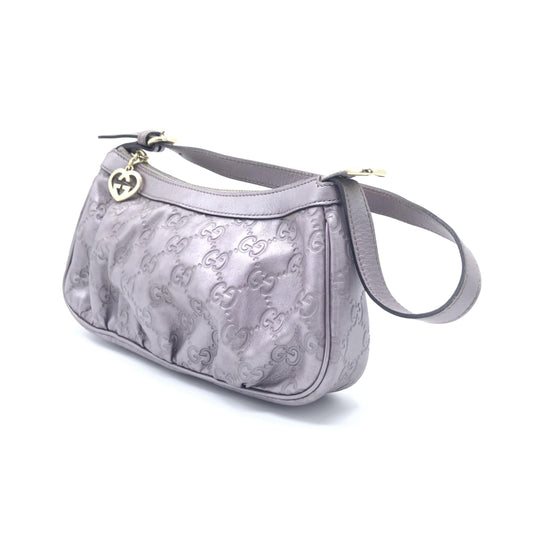 Gucci Preloved Metallic Guccissima Lovely Shoulder Bag in Lavender - Timeless Elegance and Style