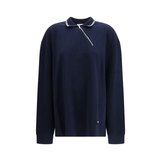 Miu Miu Blue Cotton Polo Shirt - Contemporary Elegance Redefined