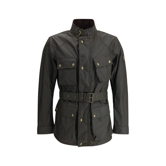 Belstaff Green Waxed Cotton Trailmaster Water Resistant Jacket