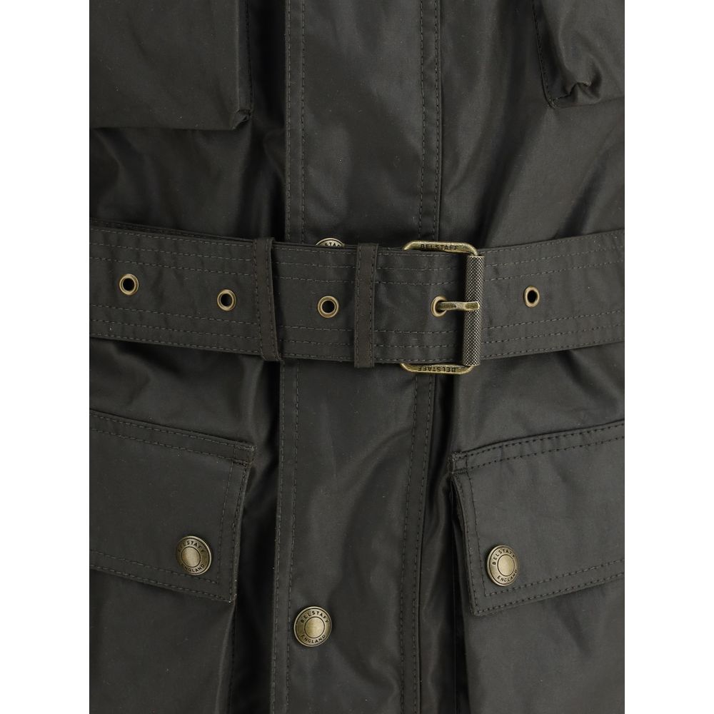 Belstaff Green Waxed Cotton Trailmaster Water Resistant Jacket