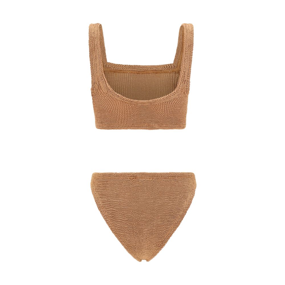 Hunza G Brown Polyamide One-Piece Swimsuit - Xandra