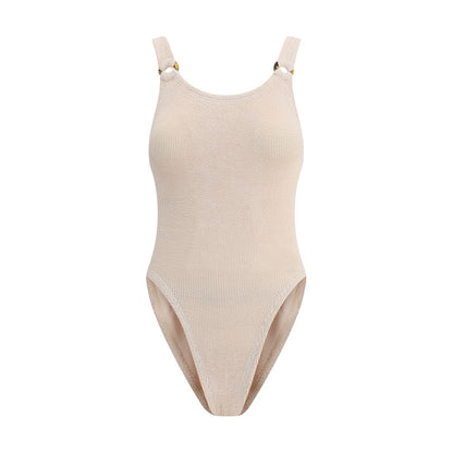 Hunza G Beige Polyamide One-Piece Swimsuit
