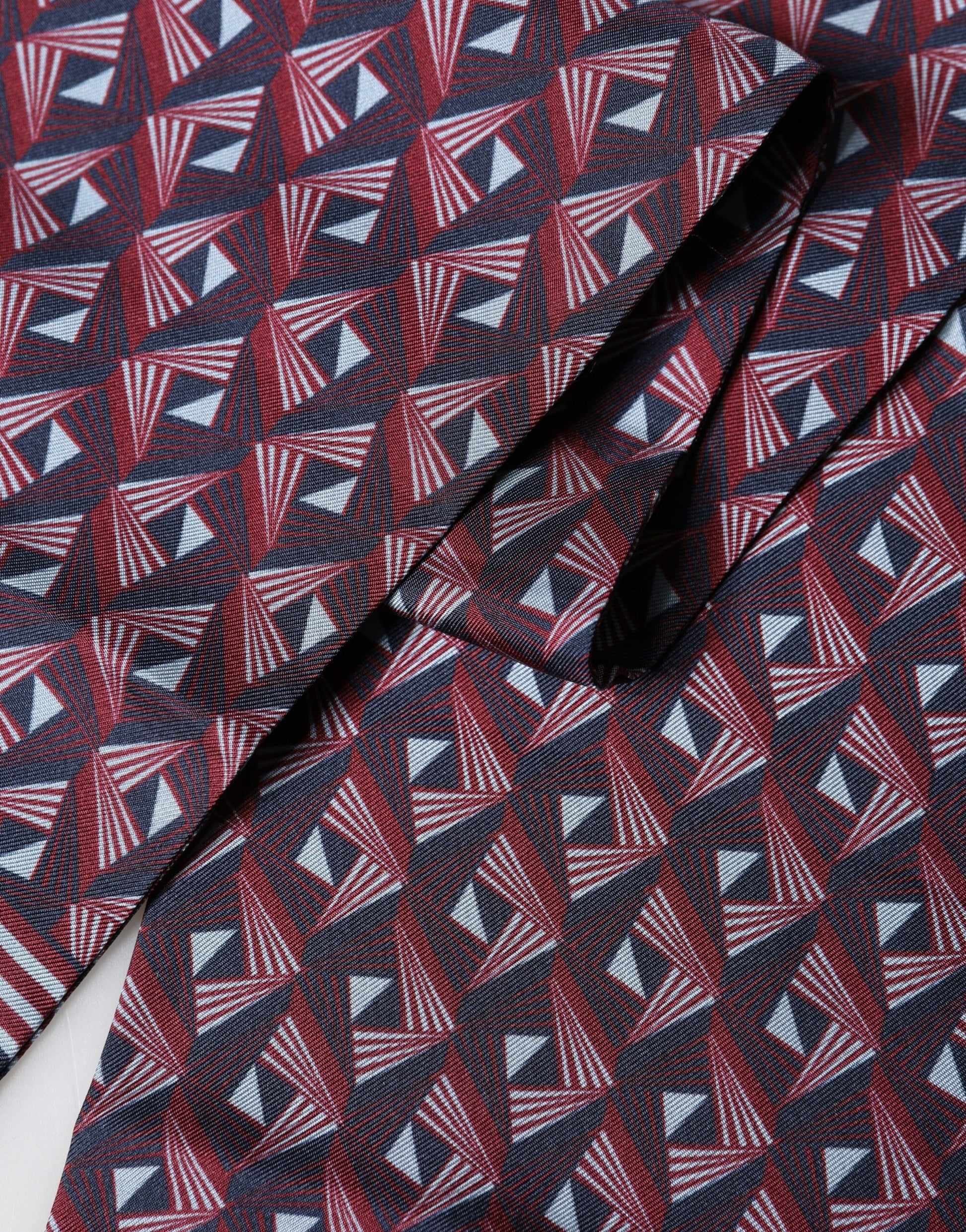 Dolce & Gabbana Multicolor Geometric Pattern Silk Fringe Scarf