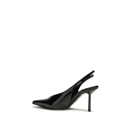 LE SILLA Black Calf Leather Bos Taurus High Heel Pumps