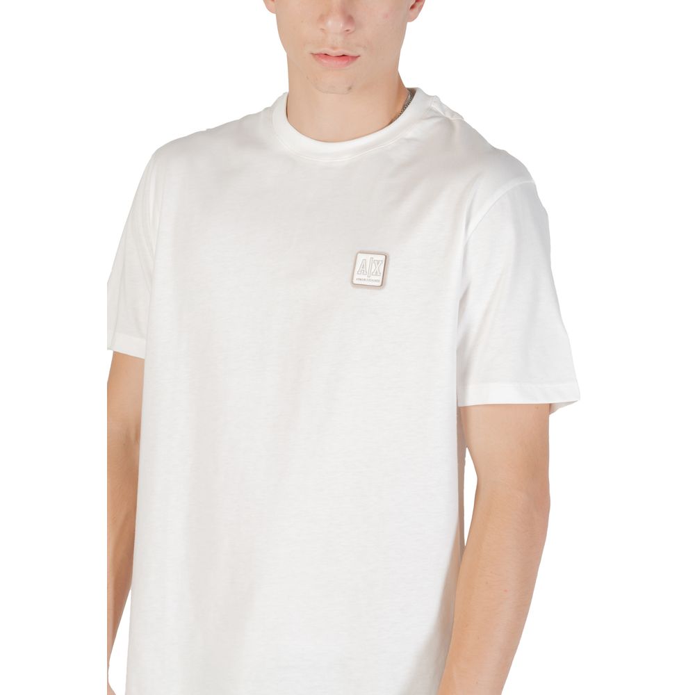 Armani Exchange White Cotton T-Shirt for Men