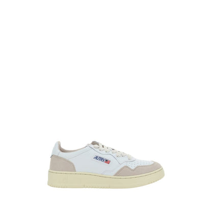 Autry White Calf Leather Bos Taurus Low Top Sneakers