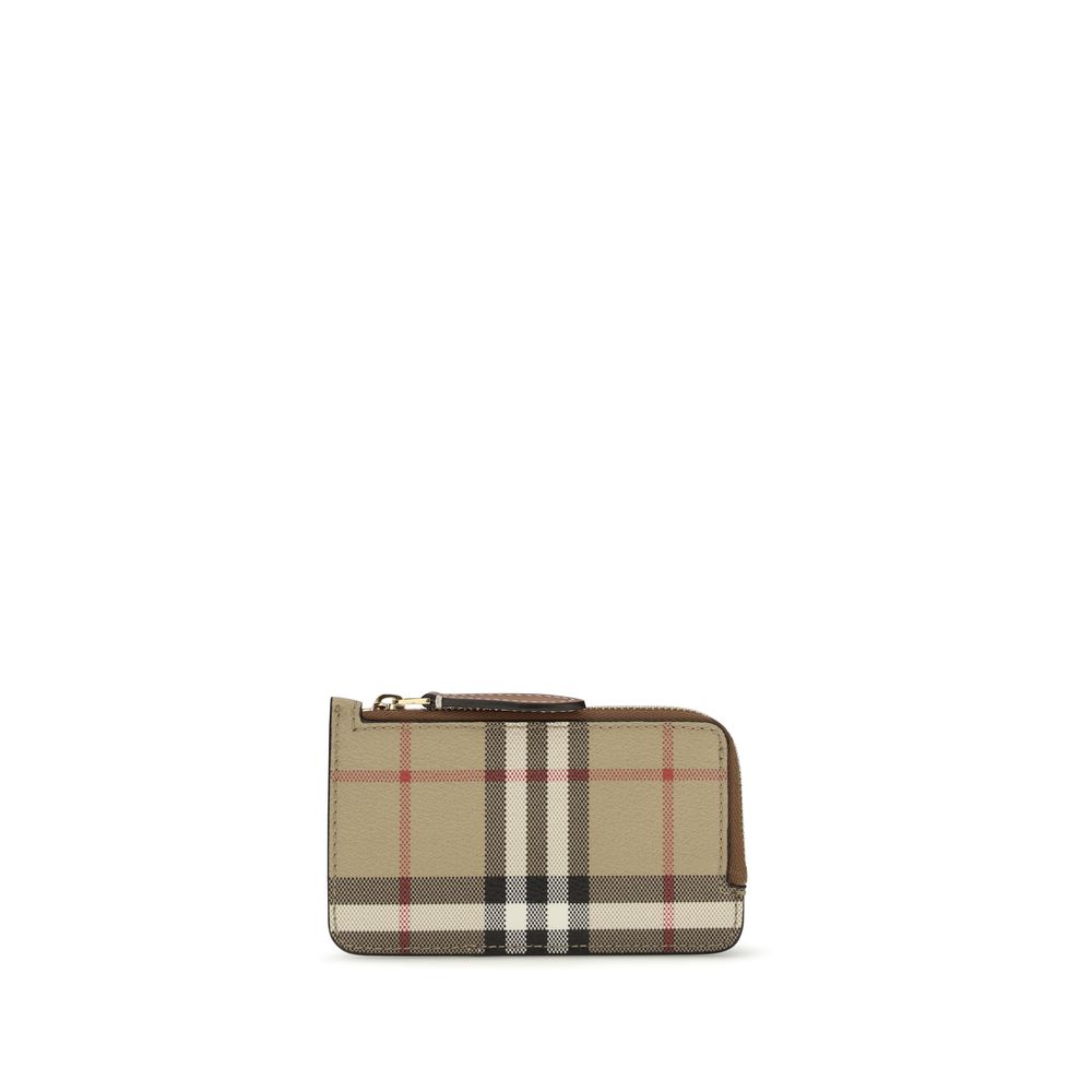Burberry Beige Check Canvas Wallet