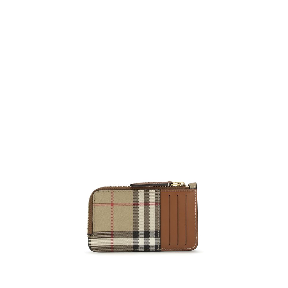 Burberry Beige Check Canvas Wallet