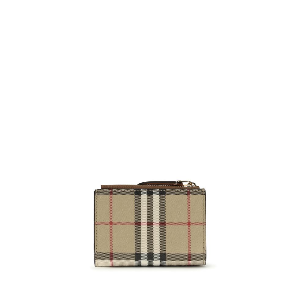 Burberry Beige Check Canvas Wallet