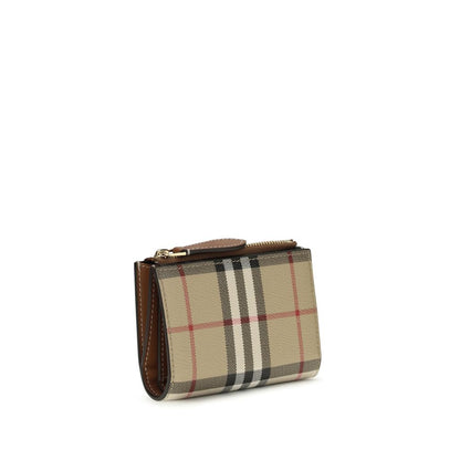 Burberry Beige Check Canvas Wallet