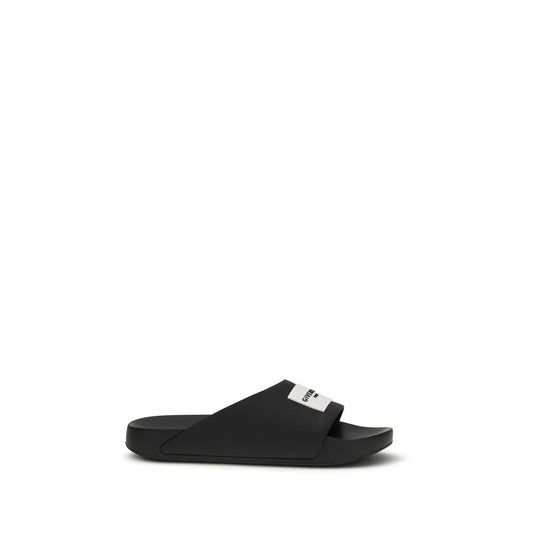 Givenchy Black Rubber Logo Pool Slides