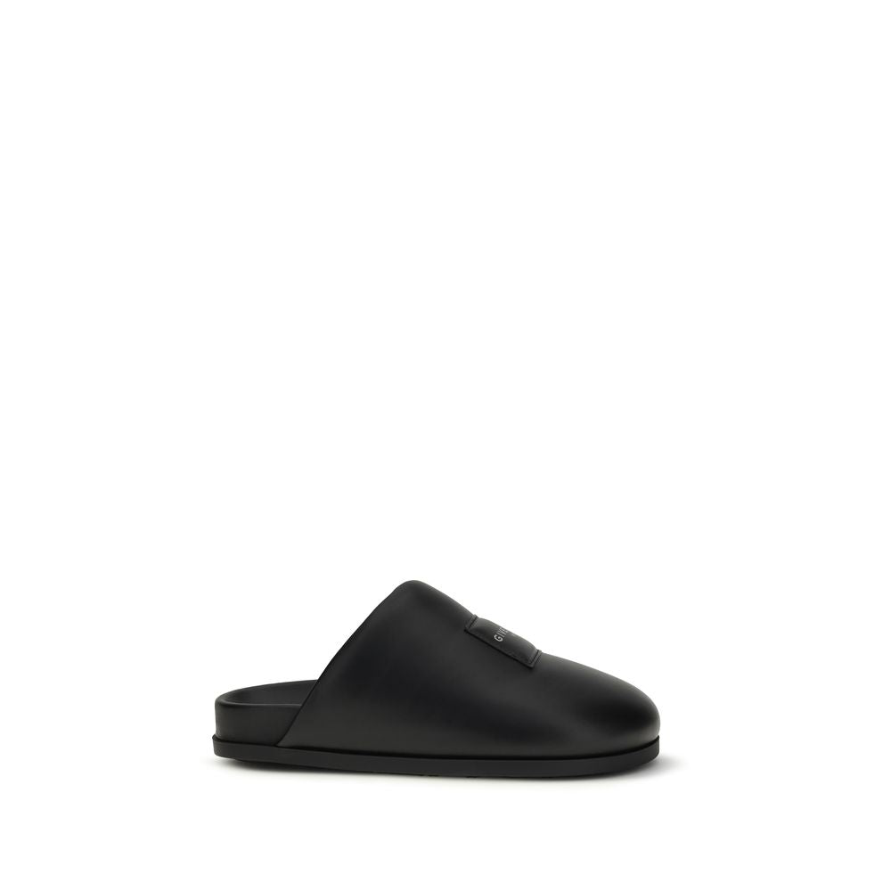 Givenchy Black Padded Leather Mules