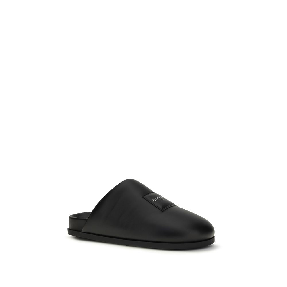 Givenchy Black Padded Leather Mules