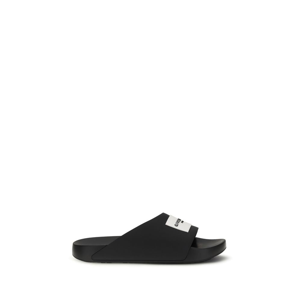 Givenchy Black Rubber Slip-on Slide Sandal
